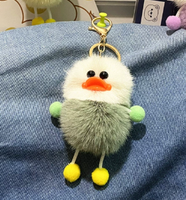 Jouets en peluche de dessin animé, poupée en fourrure douce et moelleuse, pompons, longues jambes, grands yeux, petit monstre original, elfe, porte-clés lumineux, boule de fourrure moche