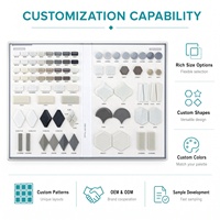 Mosaicos de Vidrio Hexagonales Reciclados en 3D, Estilo Moderno, Color Personalizado, Acabado Mate o Brillante, para Revestimiento de Cocina
