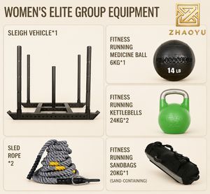 Pack d'entraînement fitness pour femmes ZHAOYU avec luge fonctionnelle, ballon lesté et accessoires de musculation pour exercices en groupe - Product Image 1