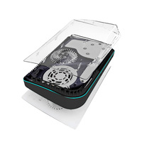 Nouvelle coque de protection transparente en PC avec logo imprimé en 3D, surface lisse, pour manette de jeu, coque de remplacement cool