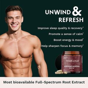 OEM/ODM KSM 66 Ashwagandha 캡슐 순수 유기농 뿌리 분말 추출물 아유르베 다 보충 캡슐 - Product Image 2