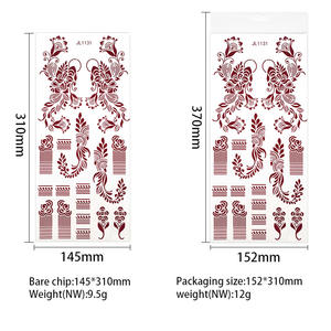 Tatuajes Temporales de Henna en Polvo Blanco y Marrón para Manos, Brazos y Cuerpo, Adhesivos Decorativos Étnicos a Prueba de Agua, Venta al Por Mayor - Product Image 3