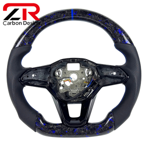Volante de Fibra de Carbono Forjado para VW/Volkswagen <span class=keywords><strong>Golf</strong></span> <span class=keywords><strong>8</strong></span> MK8 Passat Touareg Tiguan Polo GTD MK7 MK6 R-Line CC Jetta - Product Image 1
