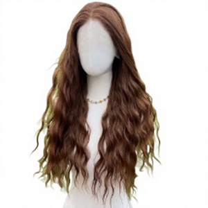 Peluca frontal de encaje HD Invisible Melt, cabello humano virgen ondulado suelto, color marrón rojizo cobrizo, línea de cabello pre-arrancada, proveedor - Product Image 1