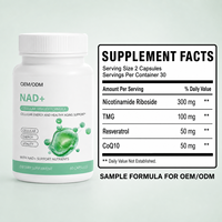 Capsules NAD+ Formule de vitalité cellulaire Énergie et soutien à l'âge sain Complément alimentaire 60 unités