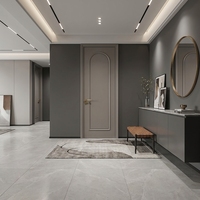 Porte intérieure en bois personnalisable de 45 mm d'épaisseur, style moderne, porte de chambre en polymère CPL, utilisation hôtelière, insonorisée