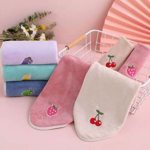 Serviette de Bain Carrée en Polaire Corail XG, Motif Fruits, Antibactérienne, Séchage Rapide, Absorbante, pour Enfants et Bébés - Vente en Gros - Product Image 2
