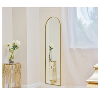 Grand Miroir Sur Pied Sur Mesure d'Alliage d'Aluminium Moderne, Décoratif de Salon, en Forme d'Arche, Miroir Psyche