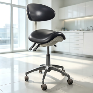 Chaise de dentiste ergonomique avec revêtement en cuir PU et coussin en éponge haute densité, mobilier confortable pour clinique et hôpital - Product Image 1