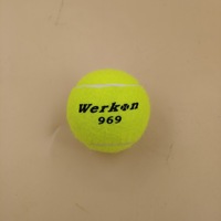 Lot de 3 balles de tennis pressurisées en caoutchouc jaune-vert, fibres synthétiques, haute élasticité, durables, 65 mm, 40 g, rebond de 120 cm, compétition