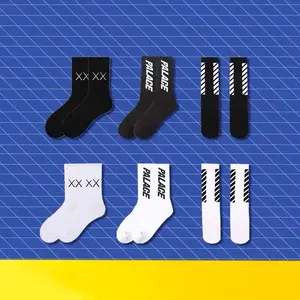 NO MOQ custom logo athletic sport crew socks wholesale high quality cotton basketball custom compression socks