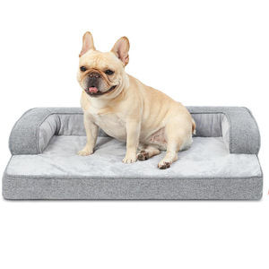 Memory Foam Pet <b>Bed</b> Rectangle Gray Washable <b>Dog</b> <b>Bed</b> for <b>Small</b> <b>Dogs</b> - Product Image 1