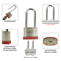 Cadenas en acier laminé haute sécurité avec clé, construction en acier laminé renforcé haute résistance, antirouille et résistant à la corrosion