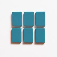 Tuiles de Mahjong américaines sculptées en acrylique bleu simple monocouche, pour les loisirs et les soirées