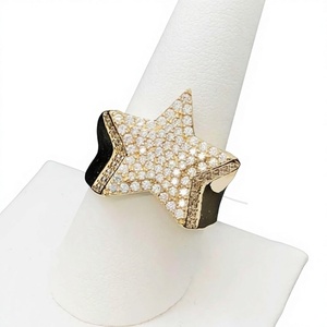Hot Selling RRP Diamond Hiphop Jewelry Fine 14K Gold VVS Lab Grown Diamond Engagement Star <b>Ring</b> <b>for</b> <b>Men</b> and Women - Product Image 1