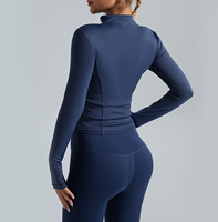 Tocreative Support vestes de yoga personnalisées pour femmes avec fermeture à glissière formation vêtements de plein air et haut de sport