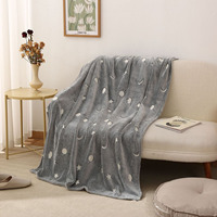 Couverture de jet de lueur dans l'obscurité 50X60 Inches Sart Moon Universe Pattern Soft Cozy Flannel Fleece Blanket for Boys Girls