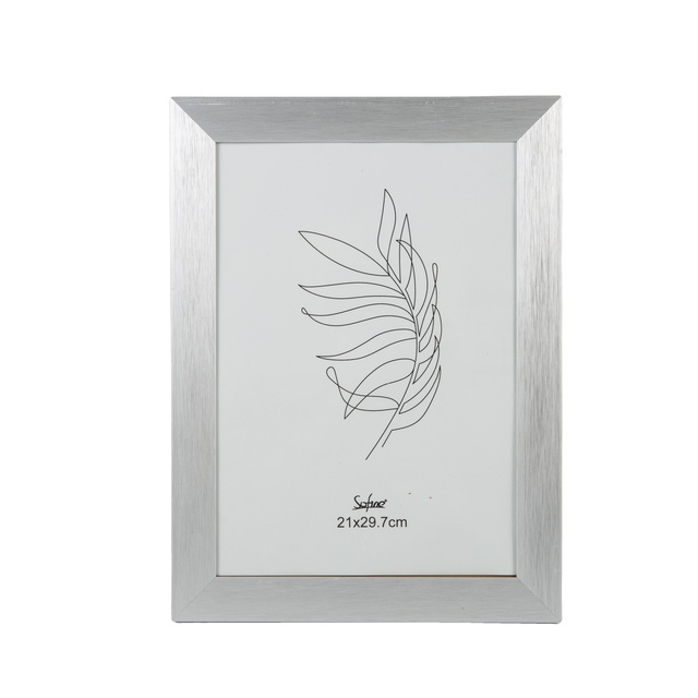Wholesale Custom Desktop Standing Silver Black A4 Inch Metal Aluminum Alloy Photo Picture Frame With Glass