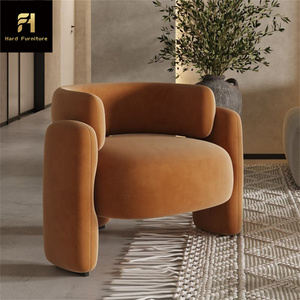 Fauteuil de Salon Scandinave Luxe en Velours, Paresseux, Canapé Simple, Fauteuil Inclinable avec Dossier Bas, <span class=keywords><strong>Chaise</strong></span> d'Appoint - Product Image 5
