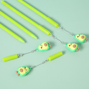 Niños Likecute lindo 0,5mm plástico regalo divertido Gel pluma Kawaii <span class=keywords><strong>aguacate</strong></span> colgante promocional pluma con logotipo - Product Image 3