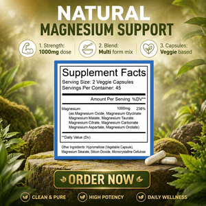 Custom LOGO &amp; Formula GMP Stock TK Popular Magnesium Complex <strong>Supplements</strong> 1000 mg Malate Citrate Muscle Support Magnesium Capsule - Product Image 2