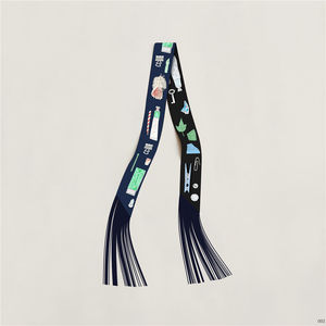 Accessoires pour sacs, écharpe en soie à franges de dernière génération, 5*130 cm, écharpe pour sac, écharpe en soie de luxe, design personnalisé à imprimé léopard, écharpe en twillie - Product Image 2