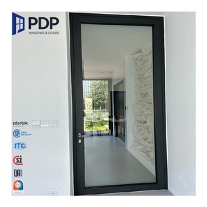 Porte a Battente in Alluminio e Vetro PDP, Dimensioni Personalizzate, Porte Orizzontali per Esterni di Ville, Hotel e Centri Commerciali - Product Image 1