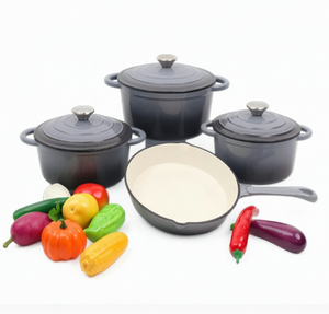 Juego <span class=keywords><strong>de</strong></span> utensilios <span class=keywords><strong>de</strong></span> cocina <span class=keywords><strong>de</strong></span> hierro fundido esmaltado Zunke: olla <span class=keywords><strong>para</strong></span> guisar, sartén y bandeja <span class=keywords><strong>para</strong></span> hornear - Product Image 6