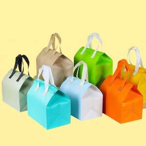 Sac isotherme portable en non-tissé avec feuille d'aluminium, petit sac de transport jetable pour boissons froides ou chaudes et aliments - Product Image 1