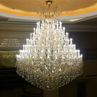 Lámparas de Araña Modernas Nórdicas Personalizadas para Hoteles, Decoración de Bodas, Cristal Dorado, Tamaño Mediano, LED, Altura Ajustable, Lujo