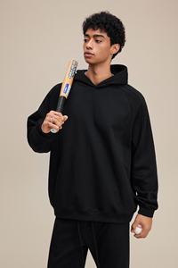 Sweat à capuche en molleton de coton surdimensionné pour homme avec logo personnalisé, nouveaux styles avec impression en relief brodée, sweat à capuche décontracté d'automne, sweat à capuche vierge - Product Image 3