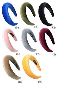 2023 Hot High Quality Women Sponge <strong>Padded</strong> Velvet <strong>Headband</strong> - Product Image 5