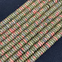50 PIÈCES Perles Rondelles en Pierre Naturelle 4x12mm, Perles Distançantes Rondes en Forme de Disque Abacus, pour la Fabrication de Bijoux DIY (Bracelets, Colliers)