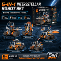 Jouets de construction robotiques télécommandés cinq en un, ensemble de blocs de construction MOC, jouets créatifs à assembler soi-même, plastique ABS, personnalisable, cadeau unisexe