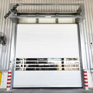 High-Speed Aluminum Alloy Fast Rolling Shutter Door S-Type Lifting Mode Spiral Track Door With Security Features Garages Villas