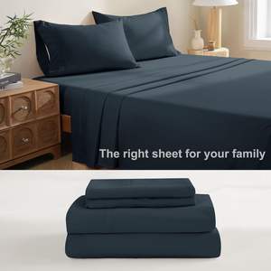 통기성 극세사 침구 세트 깊은 포켓 침대 시트 4 개 세트 - Product Image 3