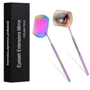 Miroir de contrôle des extensions de cils Pinky Leem Luxury Lash en acier inoxydable brillant avec strass en forme de cœur - Product Image 6