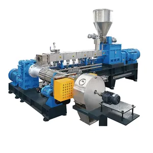 Two stage compounding extruder machine for making plastic EVA shield cable compounds material