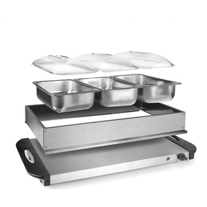 Plats de service chauffants électriques en <span class=keywords><strong>acier</strong></span> inoxydable pour buffet, <span class=keywords><strong>prix</strong></span> d'usine, ensemble de chauffe-plats de table, plateau de service pour aliments - Product Image 3