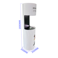 Support de présentation de produits cosmétiques en acrylique cylindrique pour un seul produit, présentoir de table pour produits de soin de la peau, affichage holographique 3D