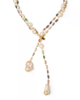 Perle baroque naturelle à la mode et collier de zircon carré exquis, chaîne de taille pour la fête des femmes, bord de mer
