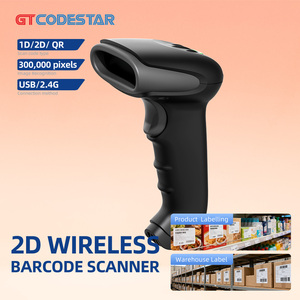 GTCODESTAR X-9700 Scanner de codes à barres filaire 2D <span class=keywords><strong>Lecteur</strong></span> de codes à barres sans fil Bluetooth 1D Qr 2.4G Scanner de codes à barres portable pour l'inventaire - Product Image 1