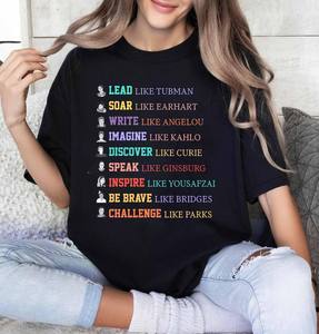 T-shirt da donna femminista 100% cotone, girocollo, vestibilità regolare, casual, con stampa di lettere, per tutte le stagioni, manica corta - Product Image 3