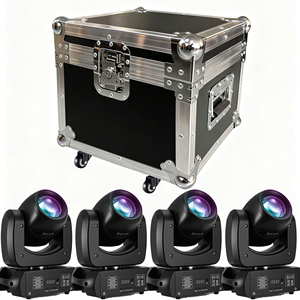 Đèn sân khấu di động đầu Beam <span class=keywords><strong>LED</strong></span> RGBW 120W 18 <span class=keywords><strong>Gobo</strong></span> với Vali đựng, điều khiển DMX512, dùng cho Club, KTV, Disco, DJ, Tiệc cưới - Product Image 1