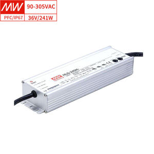 MEAN WELL HLG-240H-36A LEDドライバ、240W 36V 6.7A、CC + CV、フリッカーフリー、92.5% 効率、IP67防水、-40 ℃ 〜 + 90 ℃ Tcase - Product Image 1