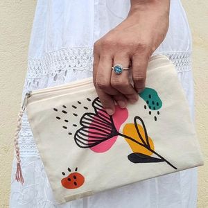 Beautiful Design <b>Plain</b> Cotton <b>Canvas</b> Cosmetic Bag Natural Fashion <b>Canvas</b> Zipper Pouch Custom Cotton Cosmetic Bag - Product Image 4