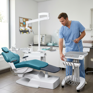 Unidad de Sillón Dental Eléctrico con Estructura de Acero, Respaldo Metálico y Base de Hierro Fundido para Clínica Dental - Suministro Mayorista de Fábrica - Product Image 1