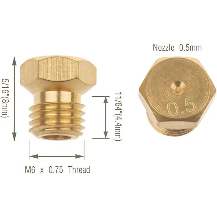 Sonder größe Ofen brenner Teile Preis Messing Düsen für Gasherde