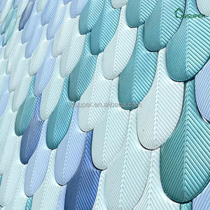 Tuile en ciment 3D tridimensionnelle UHPC, brique artisanale, brique personnalisée, mur de fond de café-restaurant, mosaïque, modèles de plumes - Product Image 3