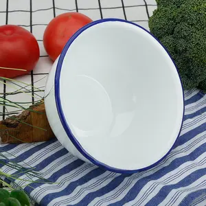 Новый дизайн, индивидуальная кофейная эмалированная Кружка, однотонная белая эмалированная раковина с свернутой кромкой/эмалированная чаша